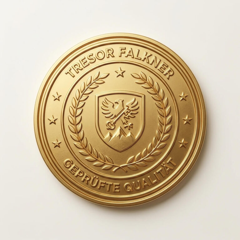 Goldenes Qualitätssymbol von Tresor Falkner